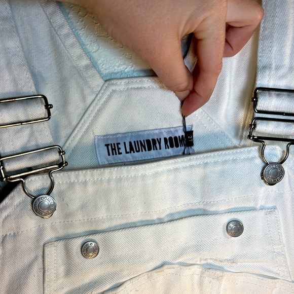 The Laundry Room White Jean Overalls - Picture 3 of 3